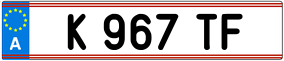 Trailer License Plate